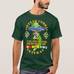 Vietnam Gevecht Infanterie Veteraan w 1e Bn 8e Inf T-shirt