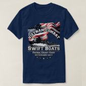 Vietnam Gevecht Veteraan SWIFT BOOT T-shirt (Design voorkant)