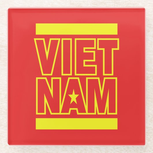VIETNAM GLAZEN ONDERZETTER (Voorkant)