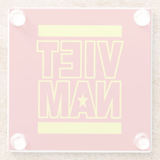 VIETNAM GLAZEN ONDERZETTER (Achterkant)