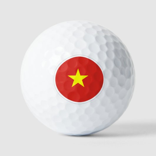 Vietnam Golf Balls, Vietnamese vlag / patriotten Golfballen (Voorkant)