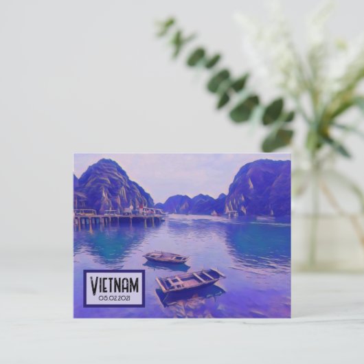 Vietnam Ha Long Bay Datum Briefkaart (Staand voorkant)