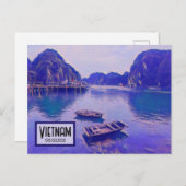 Vietnam Ha Long Bay Datum Briefkaart (Voorkant / Achterkant)