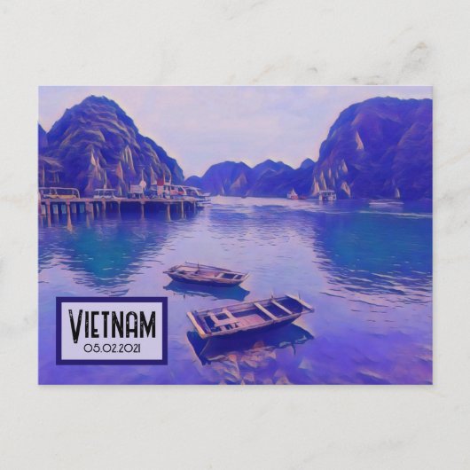Vietnam Ha Long Bay Datum Briefkaart (Voorkant)