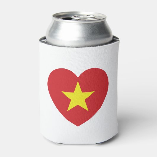 Vietnam Heart Flag Blikjeskoeler (Blikje Voorkant)