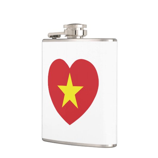 Vietnam Heart Flag Heupfles (Links)
