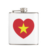 Vietnam Heart Flag Heupfles (Voorkant)