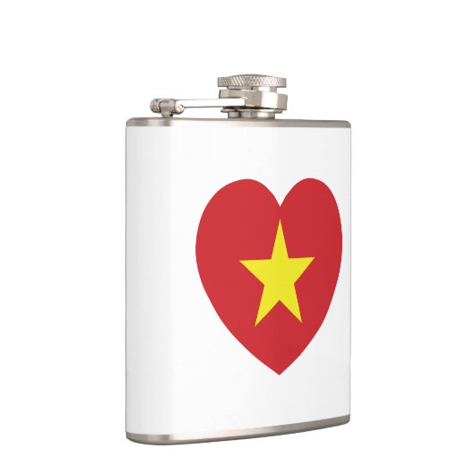 Vietnam Heart Flag Heupfles (Rechts)