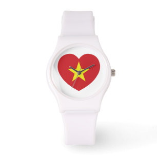 Vietnam Heart Flag Horloge