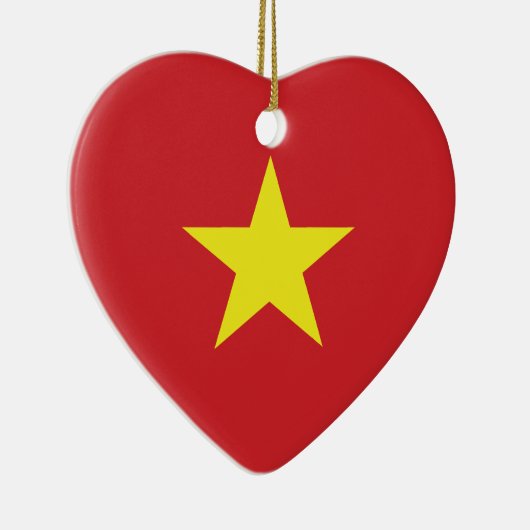 Vietnam Heart Flag Keramisch Ornament (Rechts)