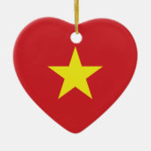 Vietnam Heart Flag Keramisch Ornament (Voorkant)