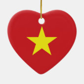 Vietnam Heart Flag Keramisch Ornament (Achterkant)