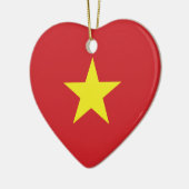 Vietnam Heart Flag Keramisch Ornament (Links)