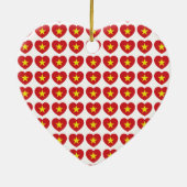 Vietnam Heart Flag Keramisch Ornament (Achterkant)