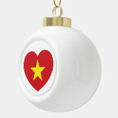 Vietnam Heart Flag Keramische Bal Ornament (Rechts)
