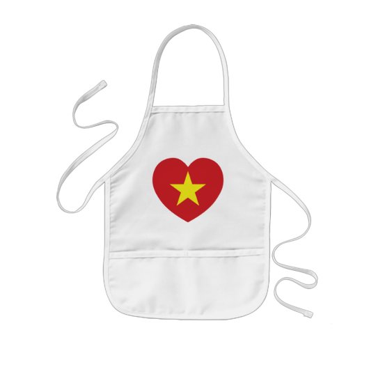 Vietnam Heart Flag Kinder Schort (Voorkant)