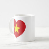 Vietnam Heart Flag Koffiemok (Voorkant links)