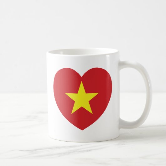 Vietnam Heart Flag Koffiemok (Rechts)