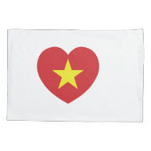Vietnam Heart Flag Kussensloop (Achterkant)