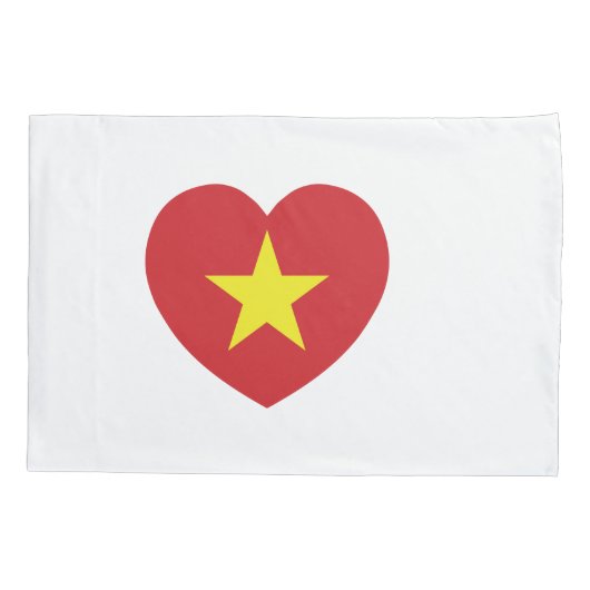 Vietnam Heart Flag Kussensloop (Achterkant)
