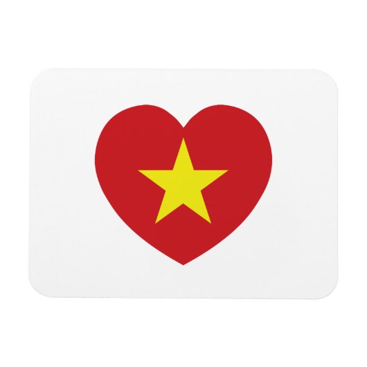 Vietnam Heart Flag Magneet (Horizontaal)