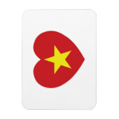 Vietnam Heart Flag Magneet (Verticaal)