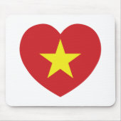 Vietnam Heart Flag Muismat (Voorkant)
