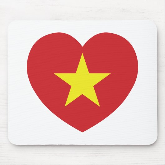 Vietnam Heart Flag Muismat (Voorkant)