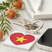 Vietnam Heart Flag Sleutelhanger (Voorkant Rechts)