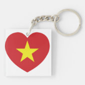 Vietnam Heart Flag Sleutelhanger (Achterkant)