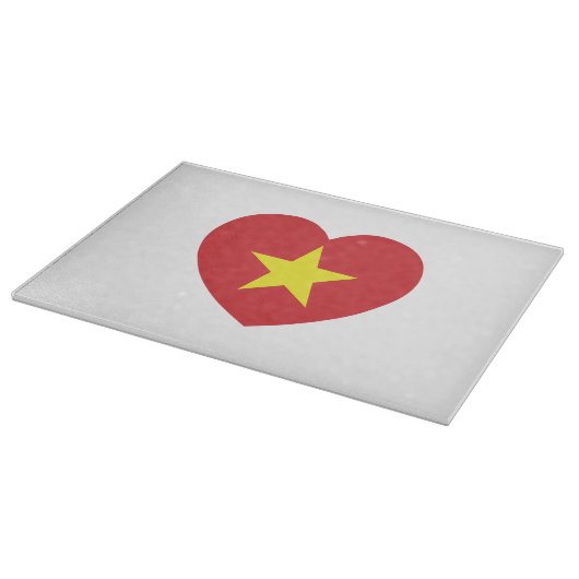Vietnam Heart Flag Snijplank (Hoek)