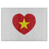 Vietnam Heart Flag Snijplank (Voorkant)