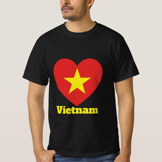 Vietnam Heart Flag T-Shirt (Voorkant)