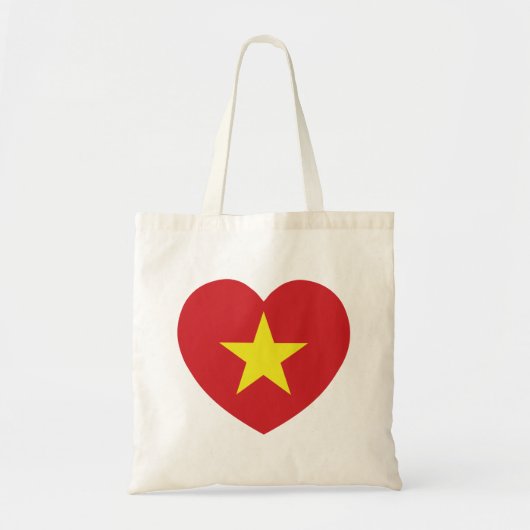 Vietnam Heart Flag Tote Bag (Voorkant)