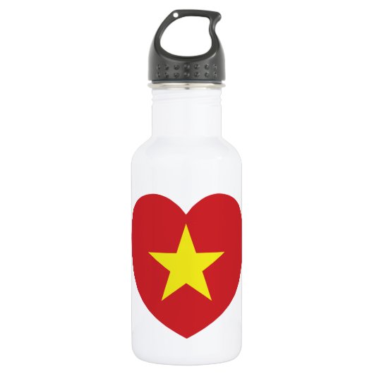 Vietnam Heart Flag Waterfles (Voorkant)