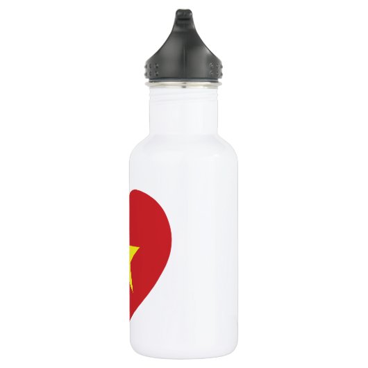 Vietnam Heart Flag Waterfles (Rechts)