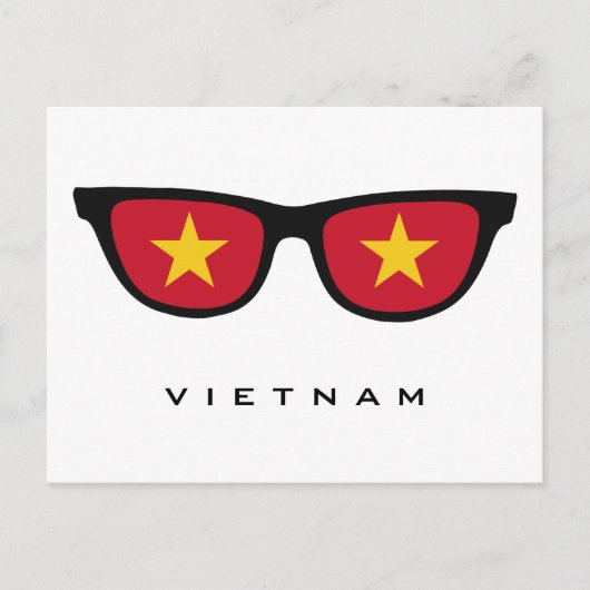 Vietnam heeft aangepaste tekst en kleuren briefkaa briefkaart (Voorkant)