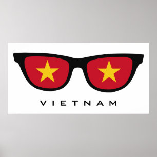 Vietnam heeft aangepaste tekst en kleuren poster