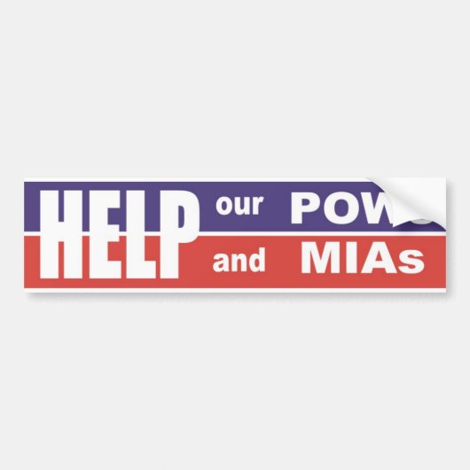 Vietnam helpt onze Bumpersticker van POW's en MIA' (Voorkant)