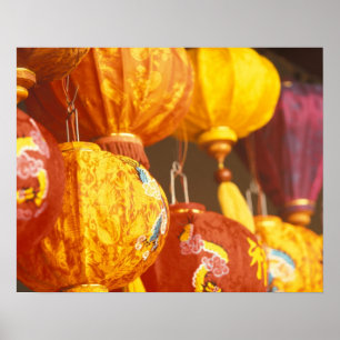 Vietnam, Hoi An Grote lantaarns, souvenirs Poster