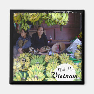 Vietnam, Hoi An market, Bananas (Magnet) Magneet