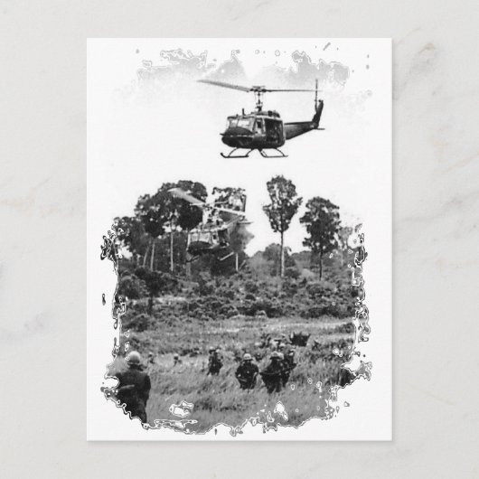 Vietnam Huey Landing Briefkaart (Voorkant)
