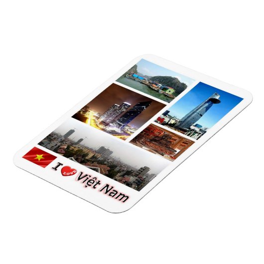 Vietnam - I Love - Magnet Magneet (Linkerzijde)
