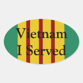 Vietnam I serveerde ovale Stickers (Voorkant)