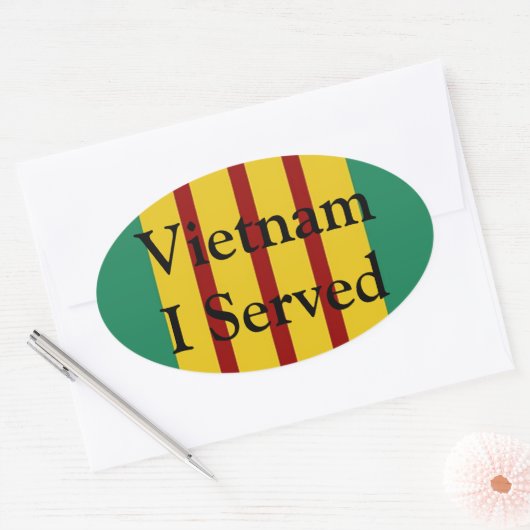 Vietnam I serveerde ovale Stickers (Envelop)