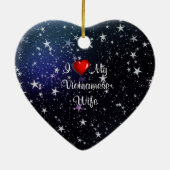 Vietnam: Ik hou van mijn Vietnamese vrouw Keramisch Ornament (Achterkant)