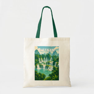 Vietnam Illustratie Reis Kunst Vintage Tote Bag
