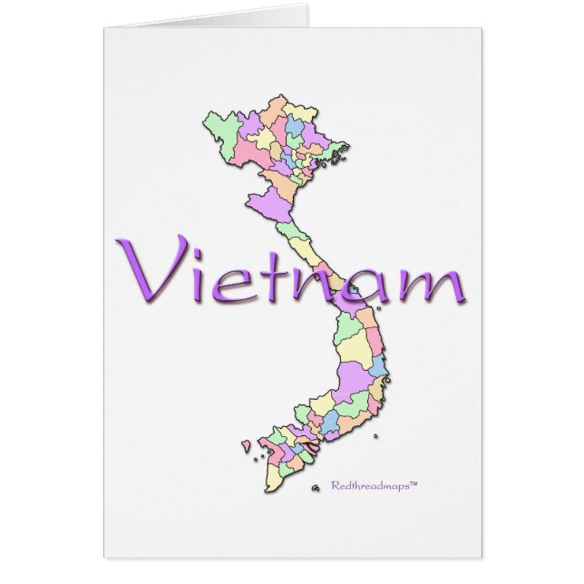 Vietnam-kaart (Voorkant)