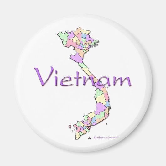 Vietnam-kaart Magneet (Voorkant)