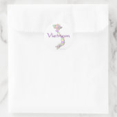 Vietnam-kaart Ronde Sticker (Tas)